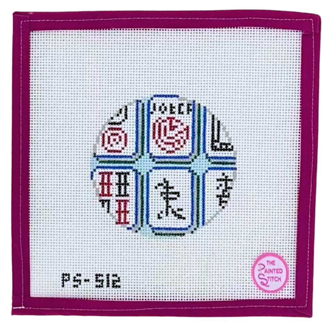 Mahjong Tiles Round: Jewel 13 Mesh